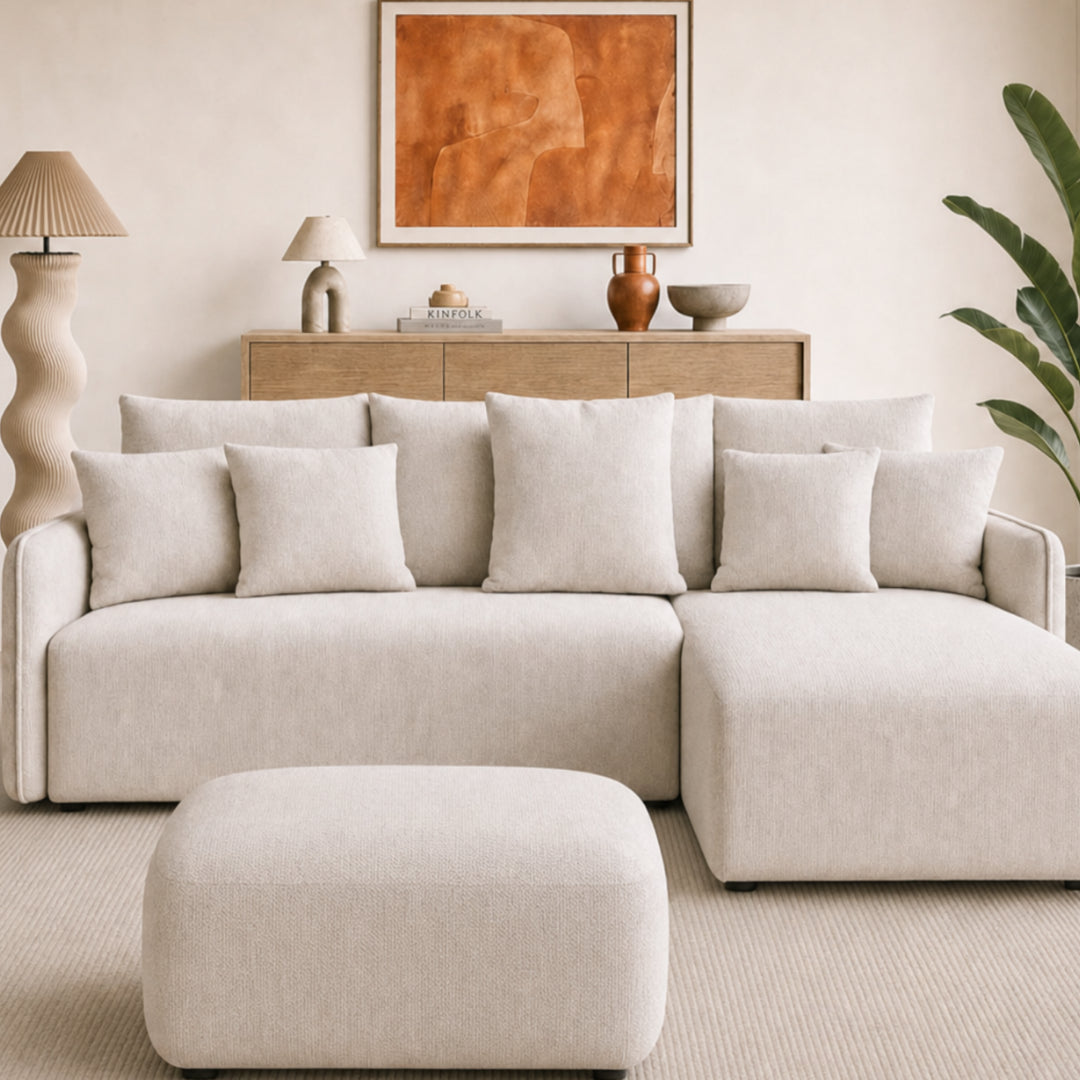 Canapé + pouf coordonnés