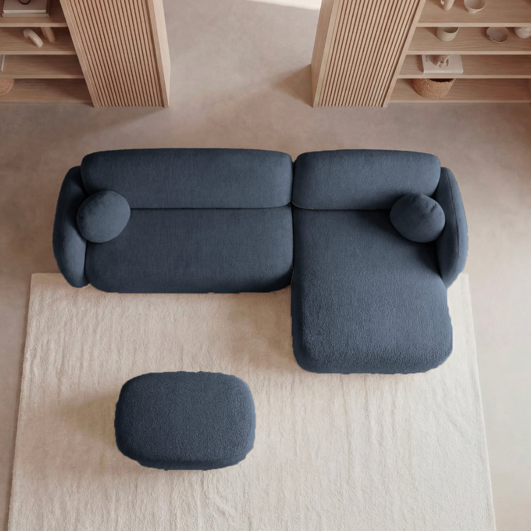 Pouf assorti inclus