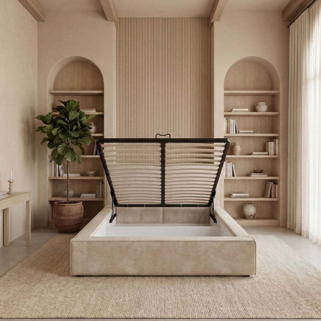 Lit coffre avec grand espace de rangement