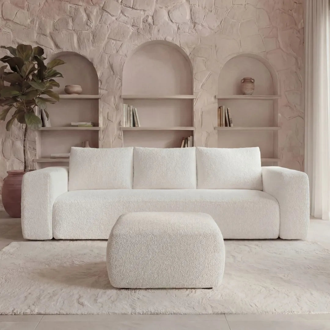 Pouf assorti inclus