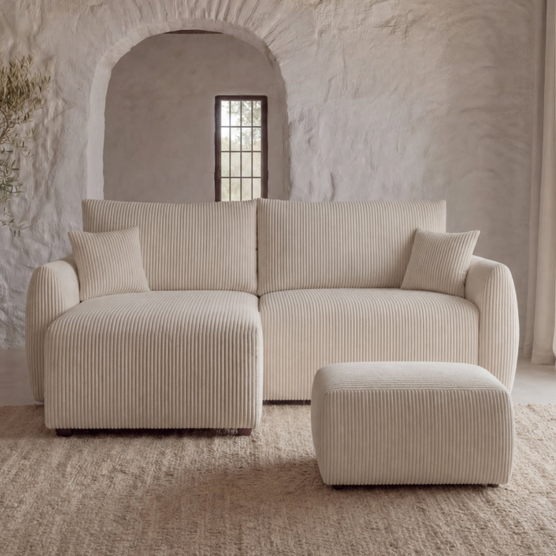 Canapé + pouf coordonnés 