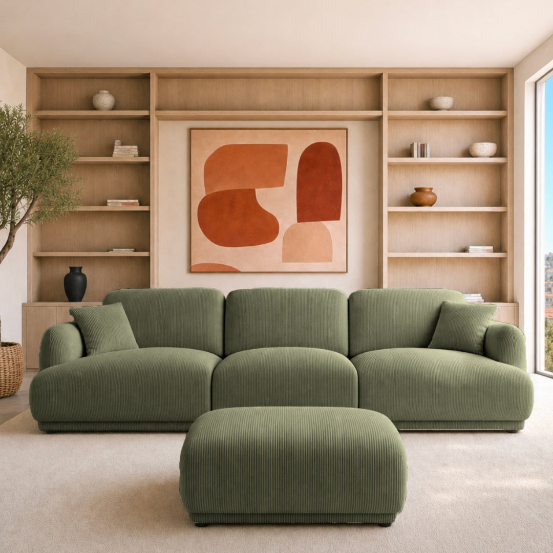Pouf assorti inclus