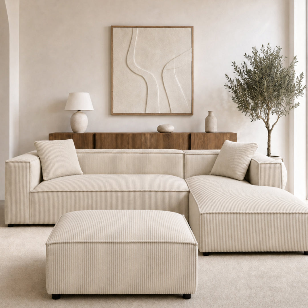 Canapé + pouf assortis