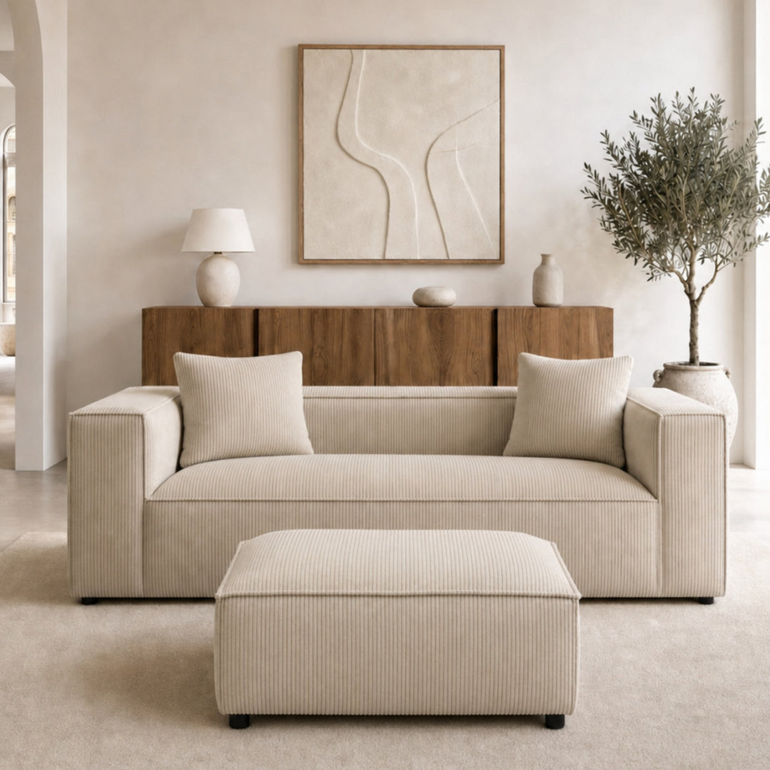 Canapé + pouf assortis