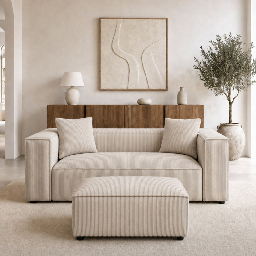 Canapé + pouf assortis