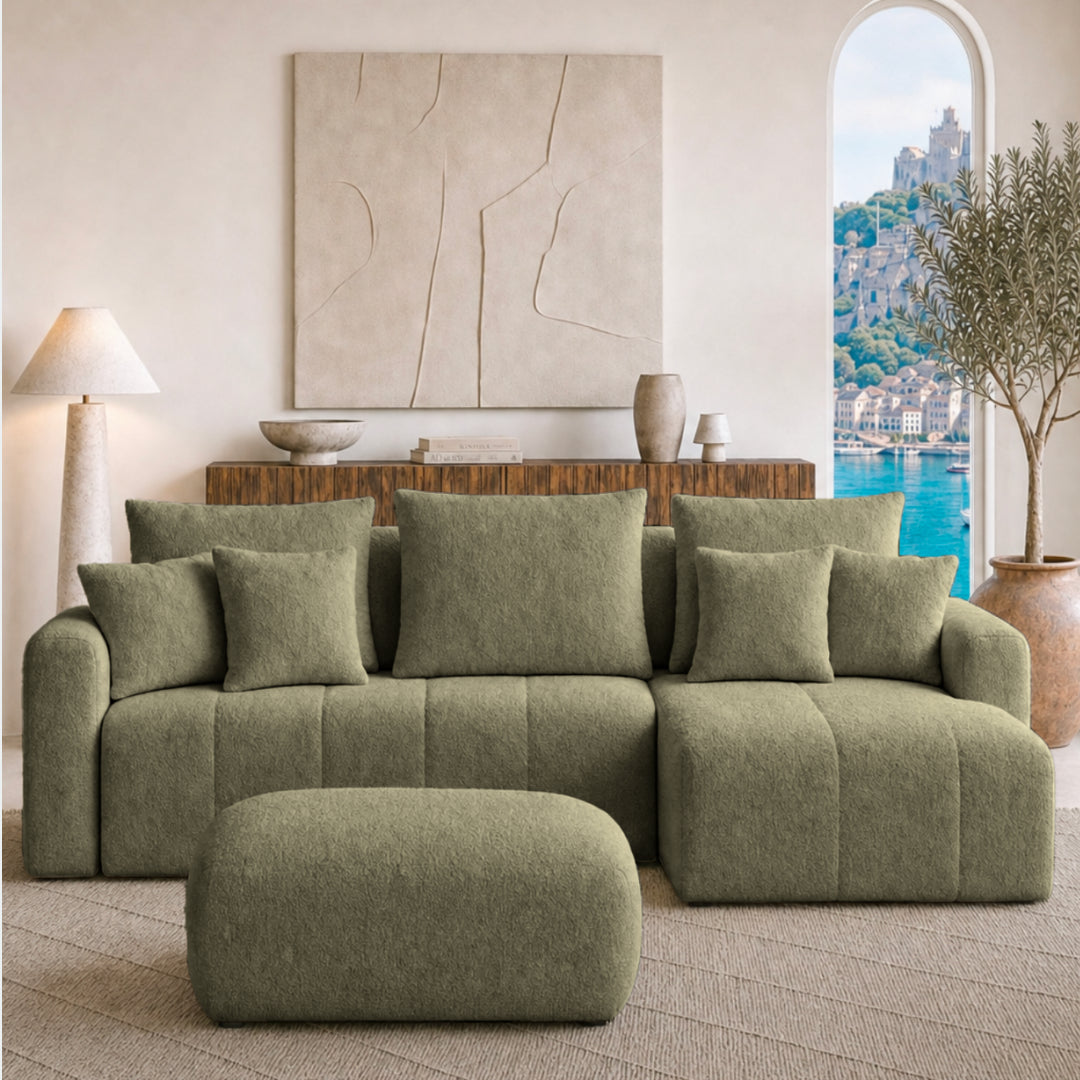 Canapé + pouf assortis