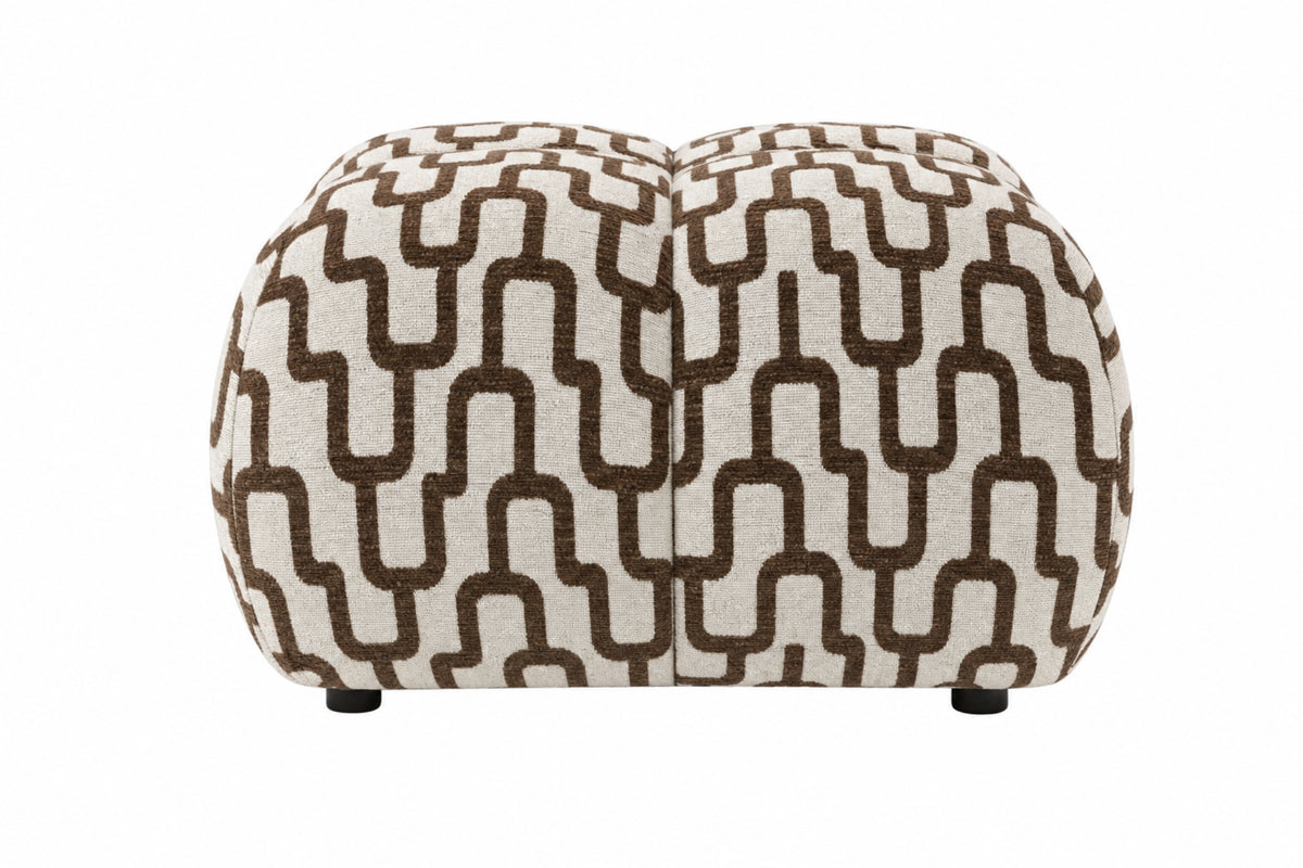 CONSTANCE POUF - Tissu rétro