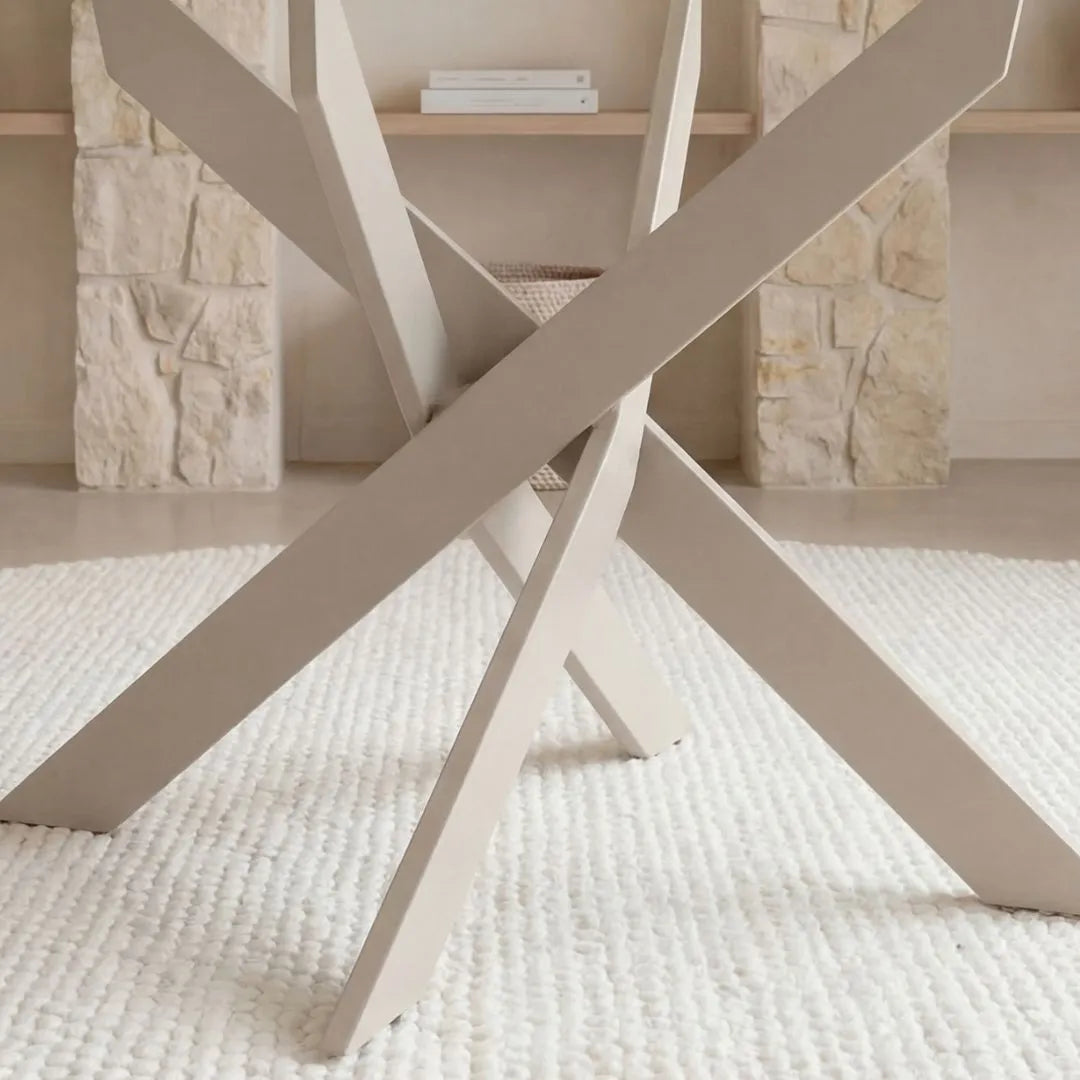 Pied métal design croisé