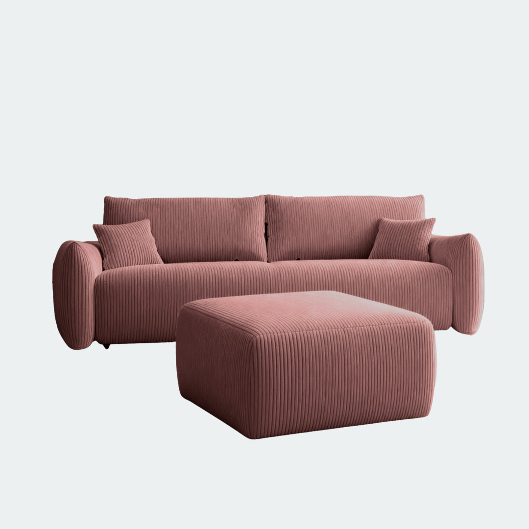Pouf assorti inclus
