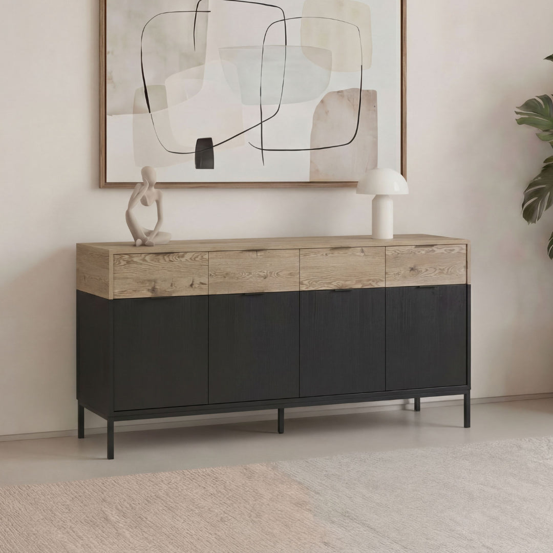 Pieds métal pour plus de légèreté