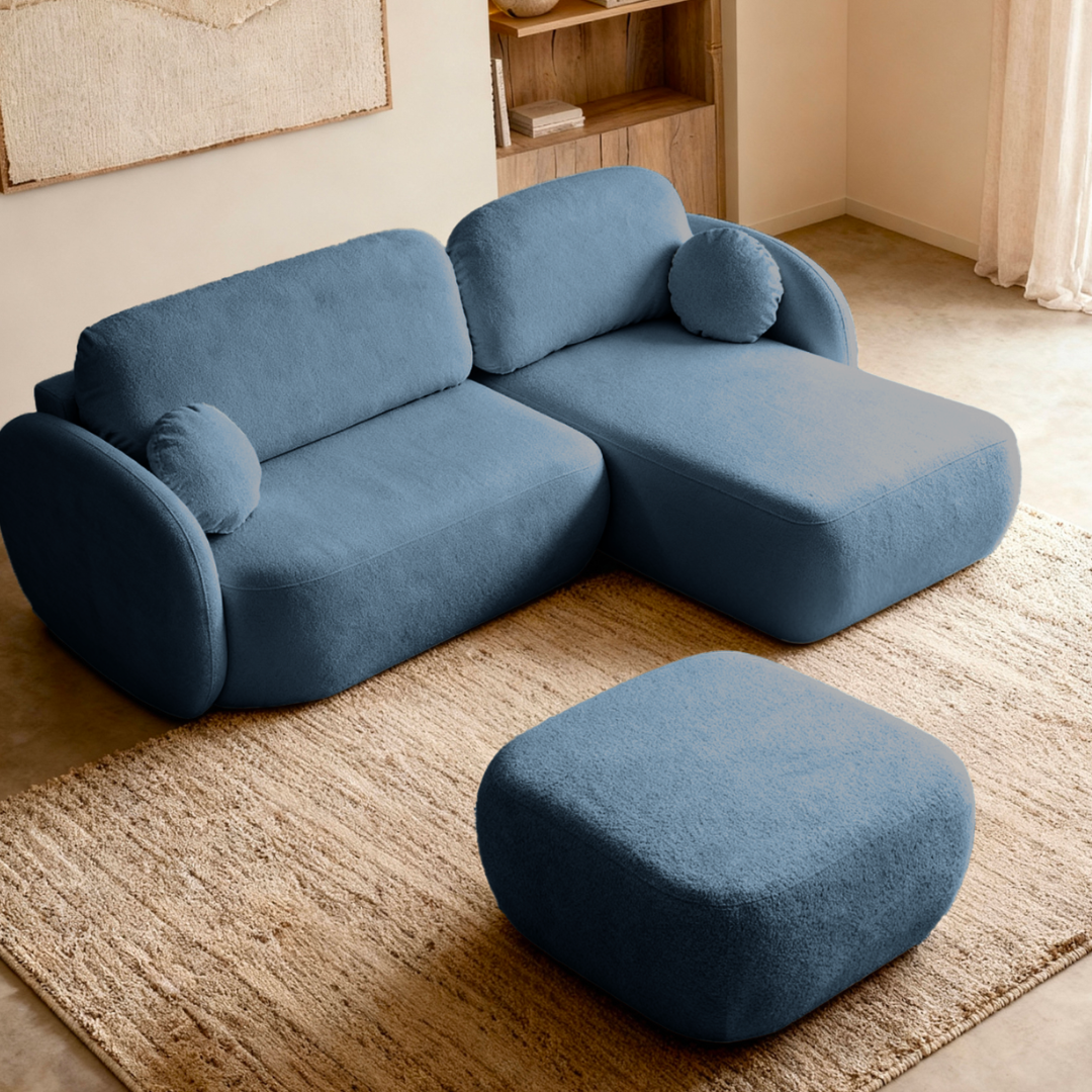 Pouf assorti inclus