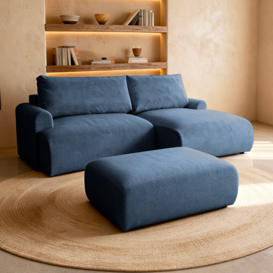 Pouf assorti inclus