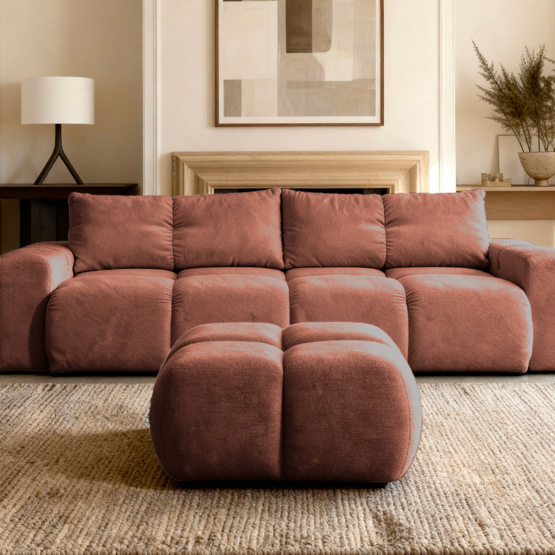 Pouf assorti inclus