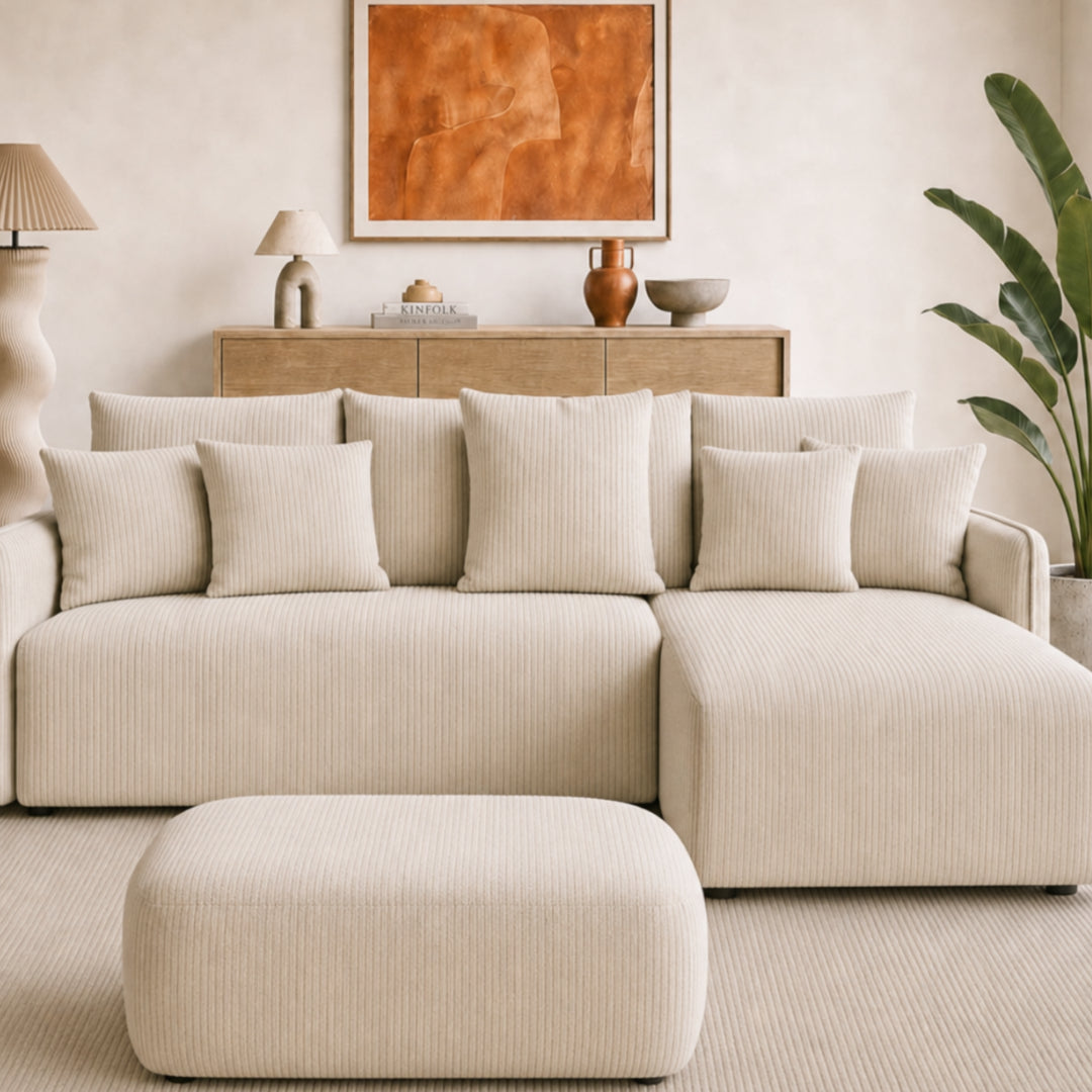 Canapé + pouf coordonnés