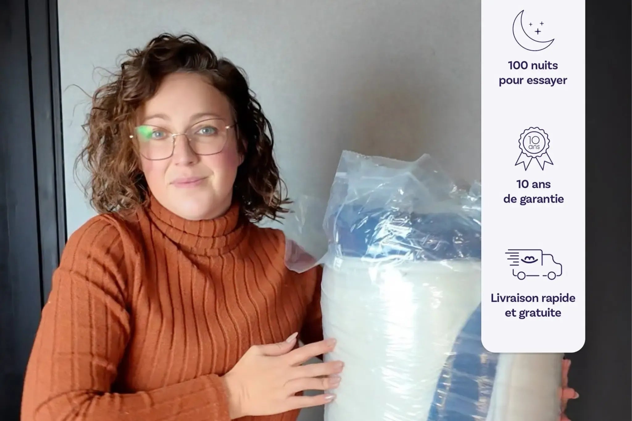 Matelas hybride luxe Victoria - mémoire de forme - 30cm