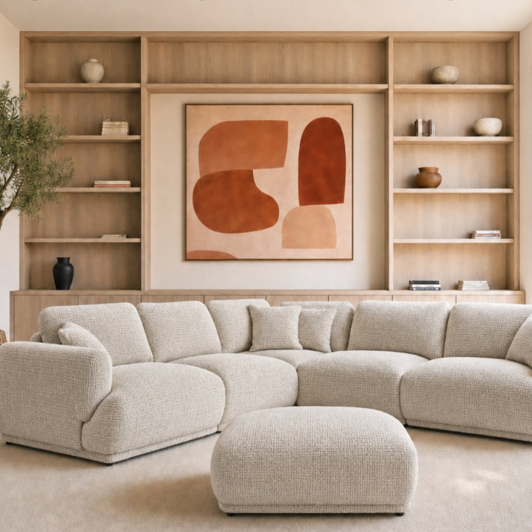 Canapé + pouf assortis