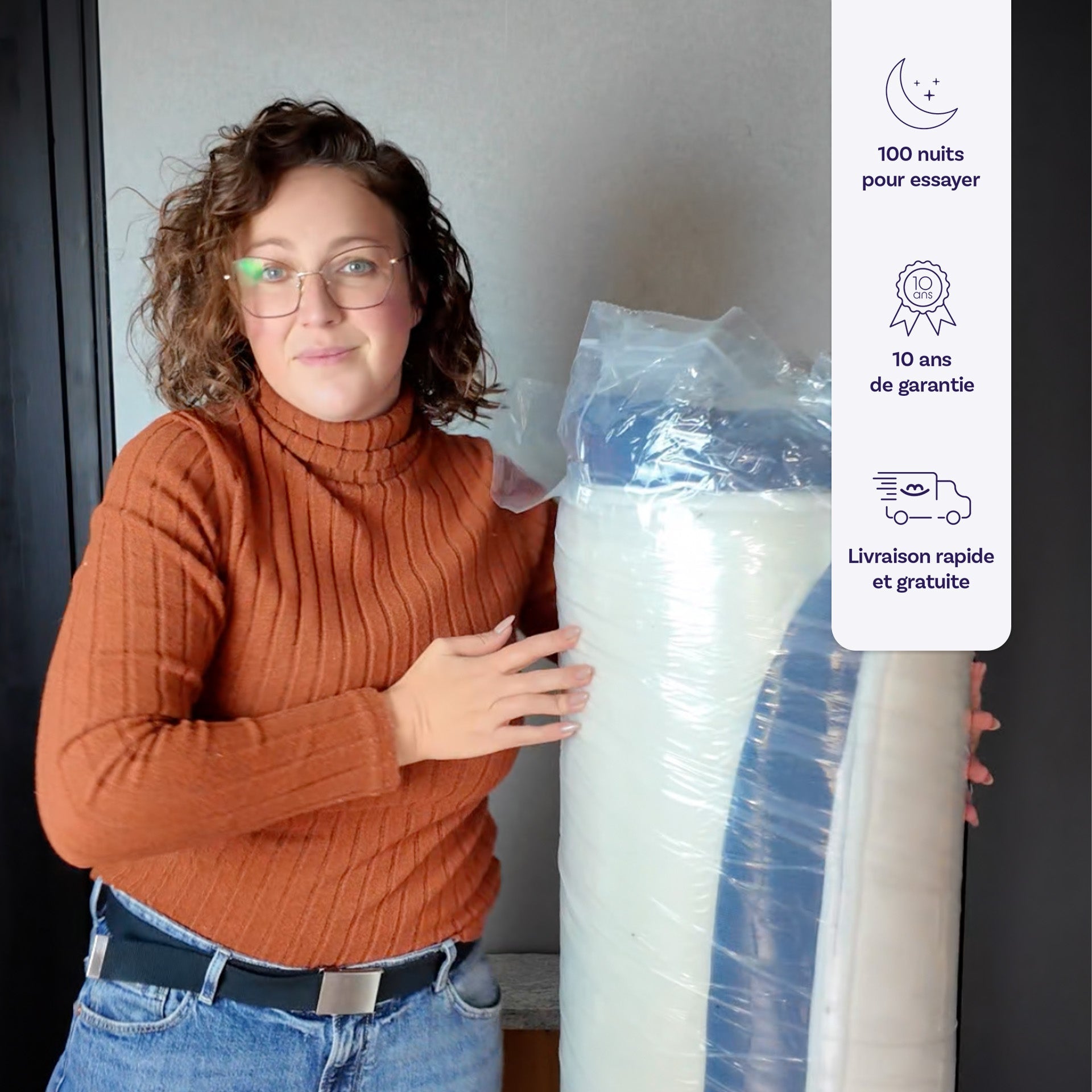 Matelas hybride luxe Victoria - mémoire de forme - 30cm