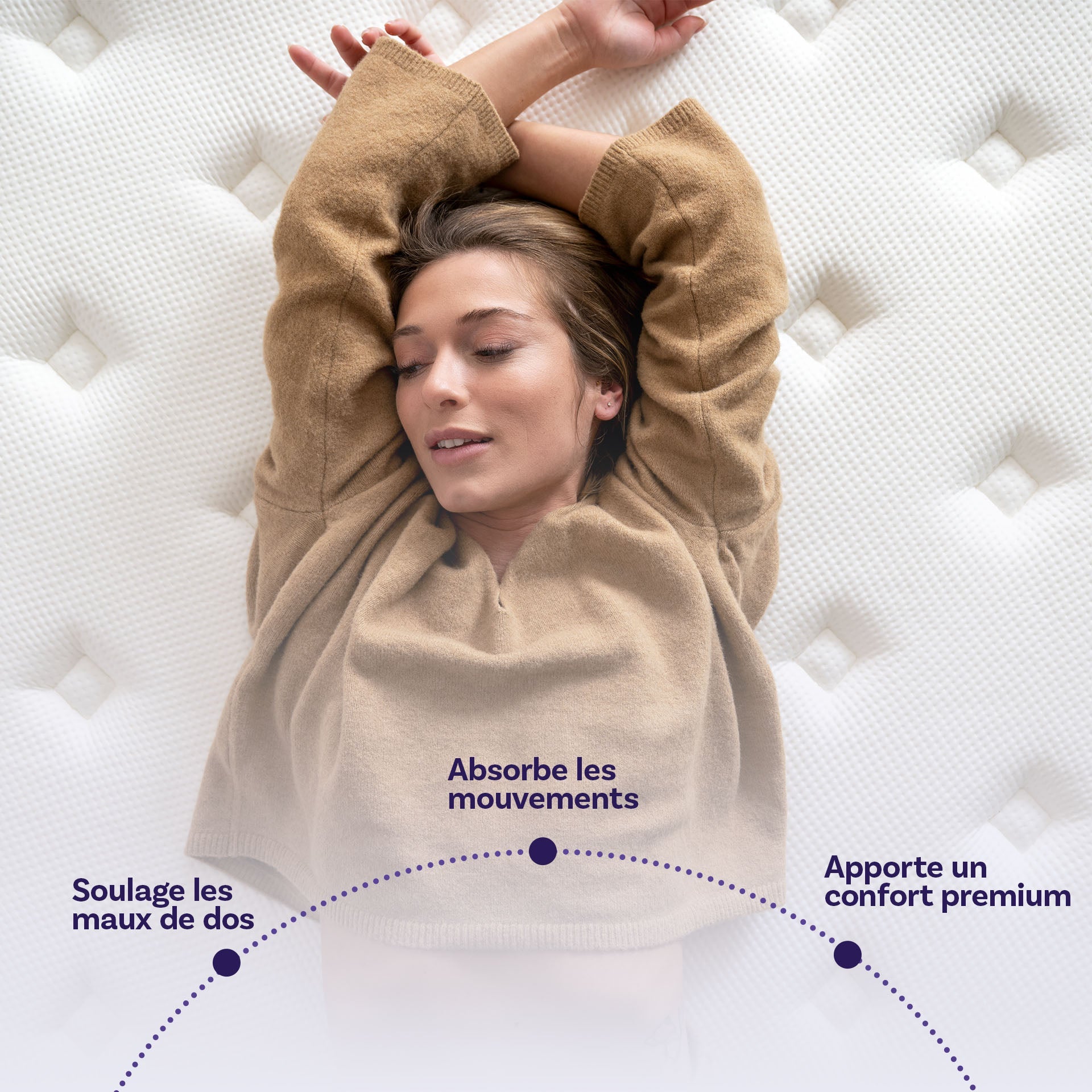Matelas hybride luxe Victoria - mémoire de forme